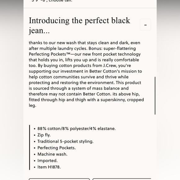 J. crew new black 9" mid-rise stretchy toothpick jean - Picture 10 of 11